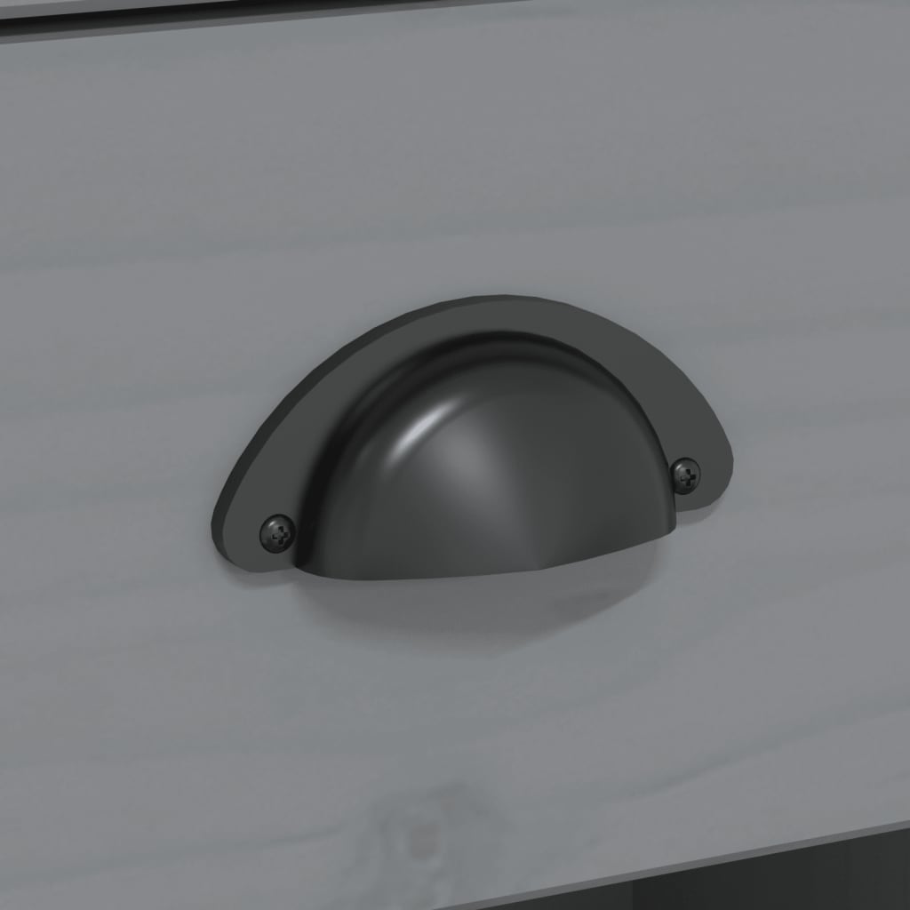 Highboard BODO Grau 115,5x43x200,5 cm Massivholz Kiefer