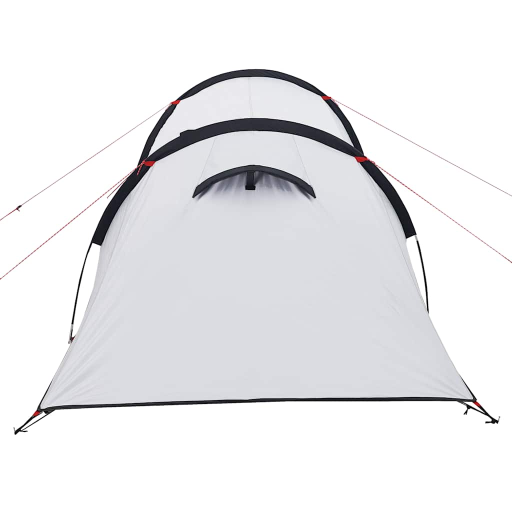 Tunnel-Campingzelt 3 Personen Weiß Dunkel Wasserdicht