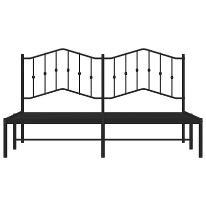 Bettgestell mit Kopfteil Metall Schwarz 183x213 cm
