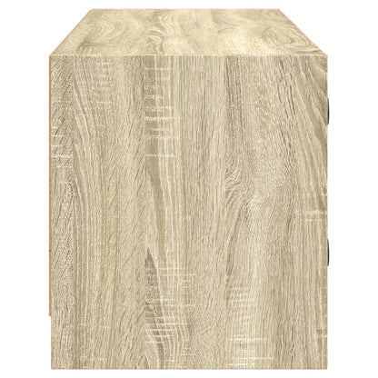 TV-Schrank mit Glastüren Sonoma-Eiche 102x37x42 cm