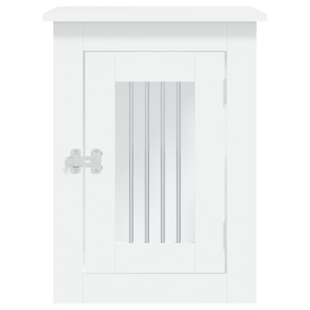 Hundekäfig im Möbelstil Weiß 45x62x59 cm Holzwerkstoff