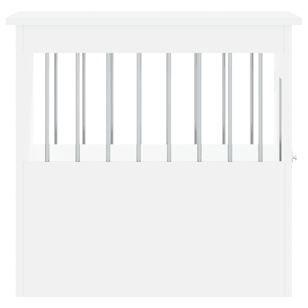 Hundekäfig im Möbelstil Weiß 45x62x59 cm Holzwerkstoff