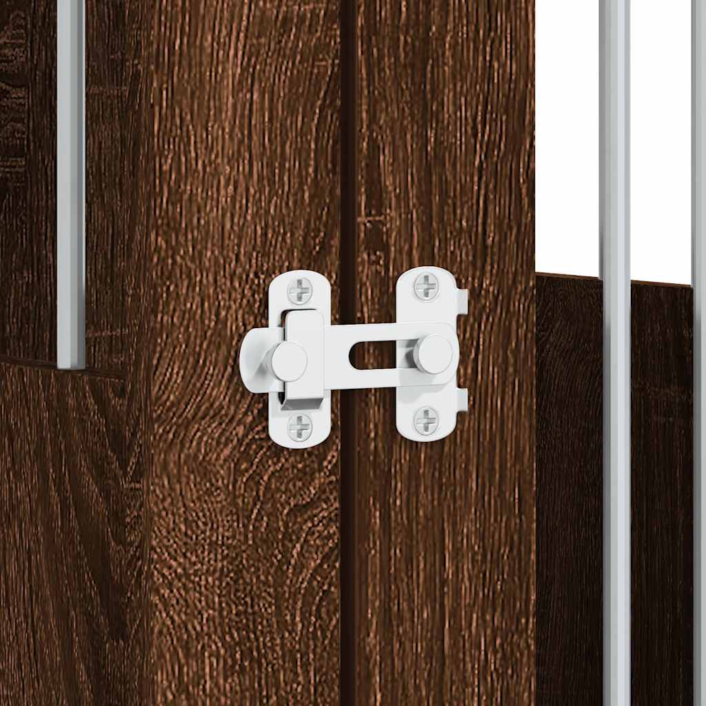 Hundekäfig im Möbelstil Braun Eichen-Optik 55x80x68 cm