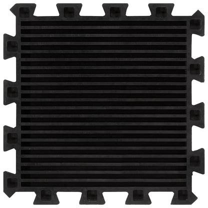 Bodenfliesen aus Gummi 16 Stk. Schwarz 16 mm 30x30 cm