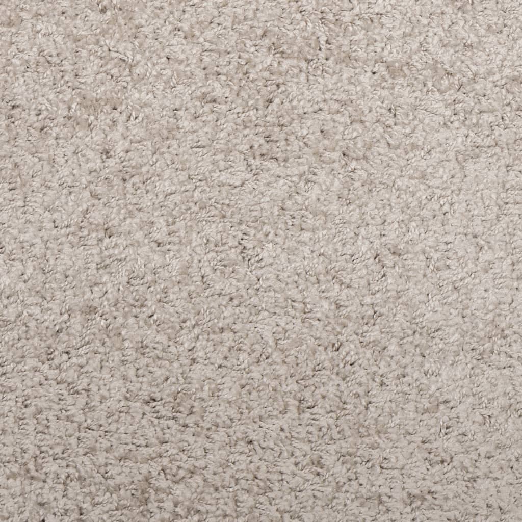 Shaggy-Teppich PAMPLONA Hochflor Modern Beige 160x160 cm