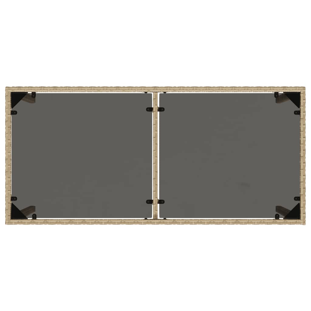 5-tlg. Garten-Essgruppe mit Kissen Beigemischung Poly Rattan