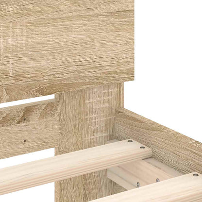 Bettgestell ohne Matratze mit Kopfteil Sonoma-Eiche 90x190 cm