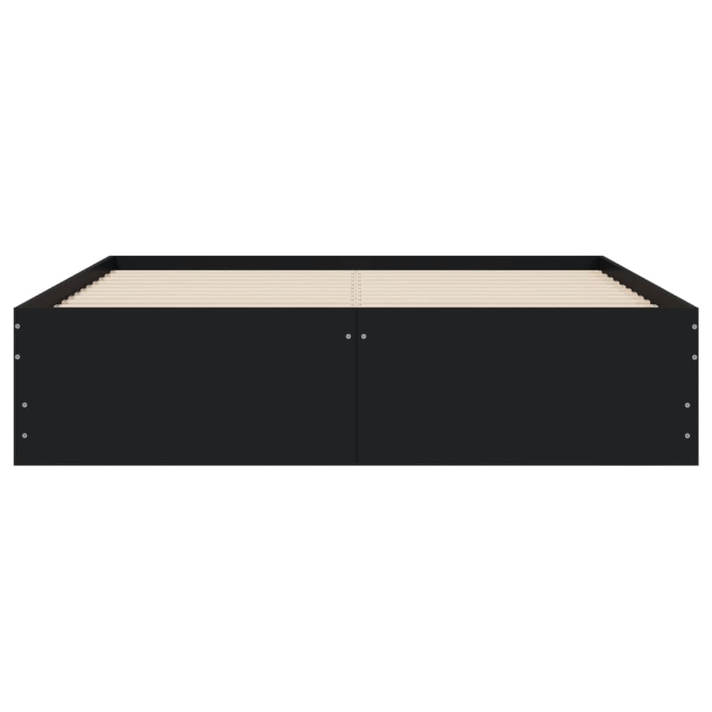 Bettgestell mit Schubladen Schwarz 120x190 cm Holzwerkstoff
