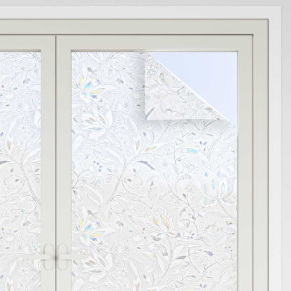 Fensterfolien 2 Stk. Matt Blumenmuster PVC