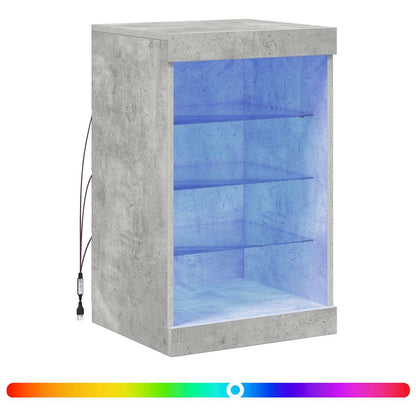 Sideboard mit LED-Leuchten Betongrau 41x37x67 cm