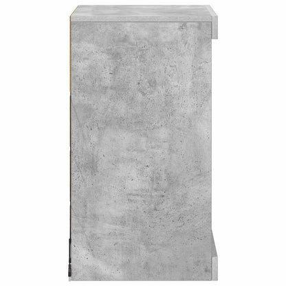Sideboard mit LED-Leuchten Betongrau 41x37x67 cm