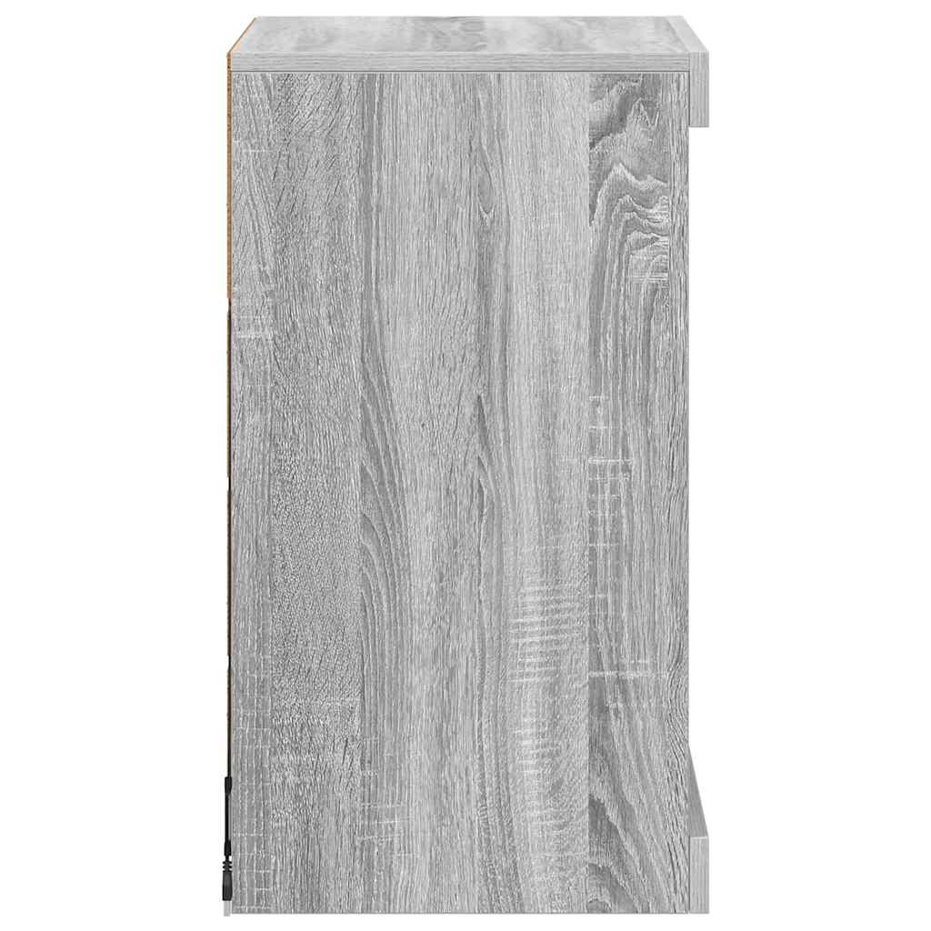 Sideboard mit LED-Leuchten Grau Sonoma 41x37x67 cm