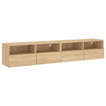 TV-Wandschränke 2 Stk. Sonoma-Eiche 80x30x30 cm Holzwerkstoff