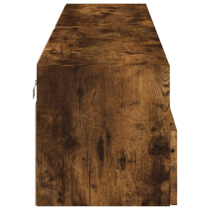 TV-Wandschränke 2 Stk. Räuchereiche 80x30x30 cm Holzwerkstoff