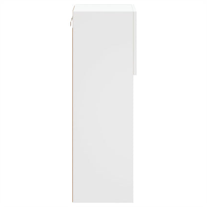 TV-Schränke mit LED-Leuchten 2 Stk. Weiß 30,5x30x90 cm