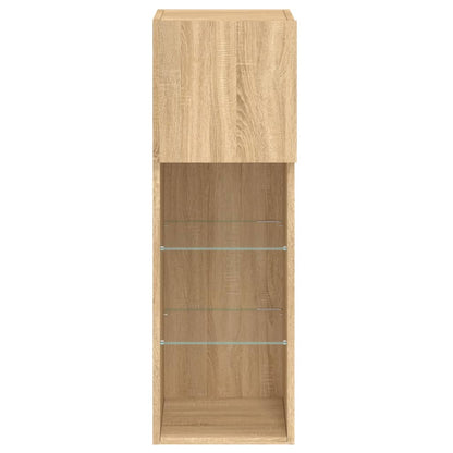 TV-Schrank mit LED-Leuchten Sonoma-Eiche 30,5x30x90 cm