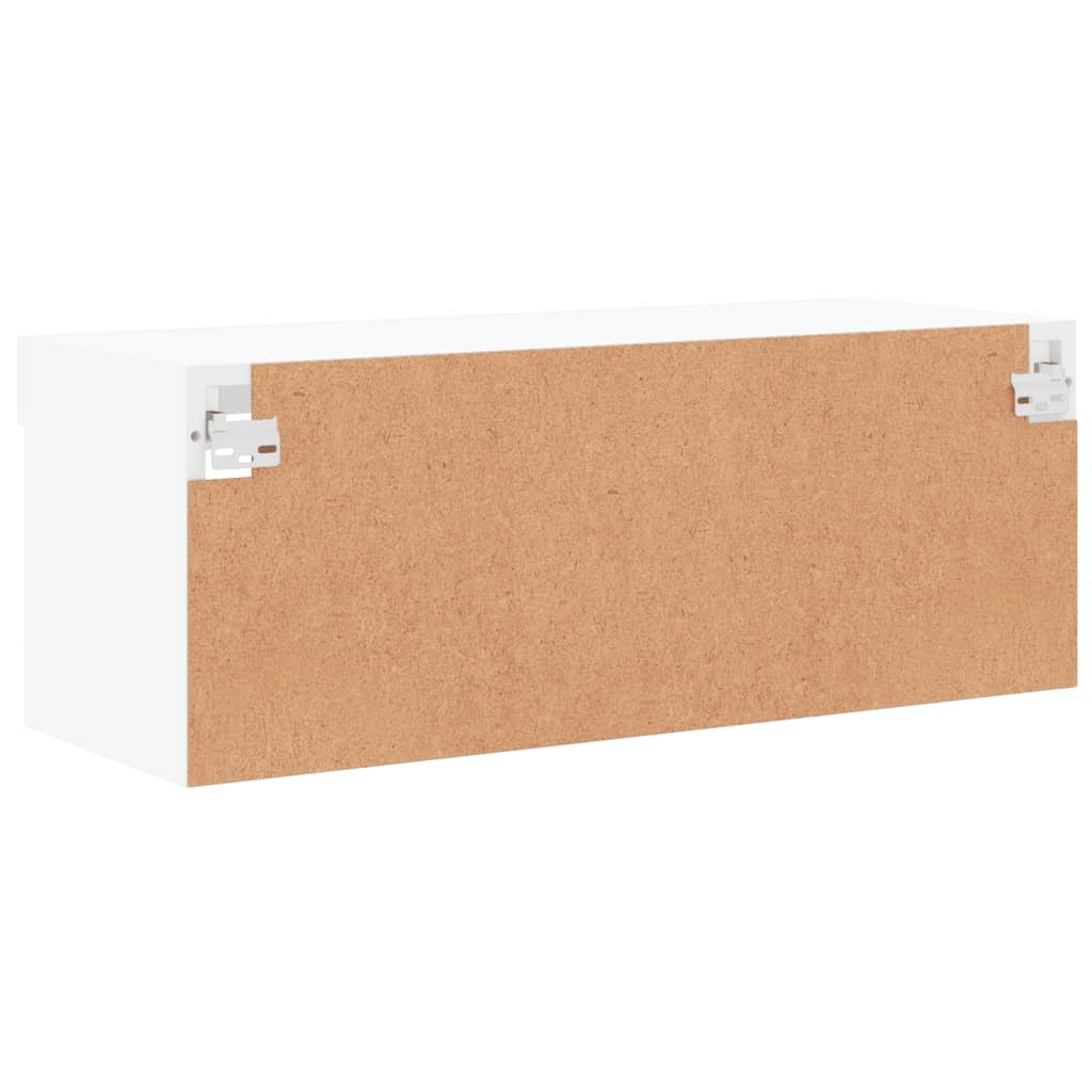 TV-Schrank mit LED-Leuchten Weiß 80x30x30 cm