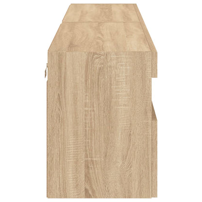 TV-Wandschränke mit LED-Leuchten 2 Stk. Sonoma-Eiche 80x30x40cm