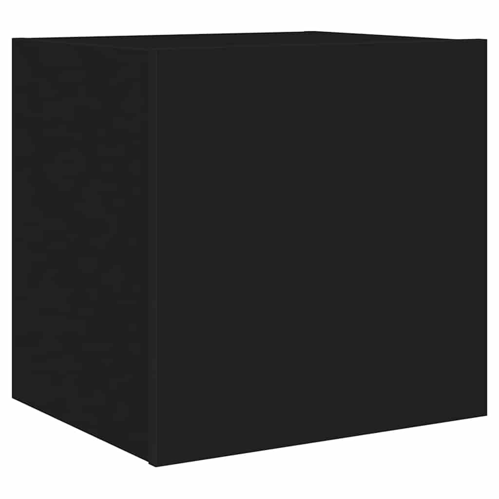 TV-Wandschrank mit LED-Leuchten Schwarz 40,5x35x40 cm