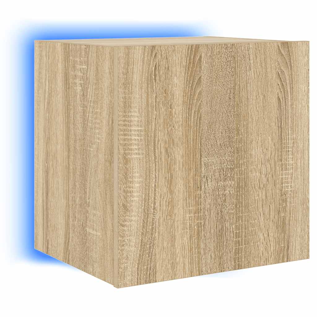 TV-Wandschrank mit LED-Leuchten Sonoma-Eiche 40,5x35x40 cm