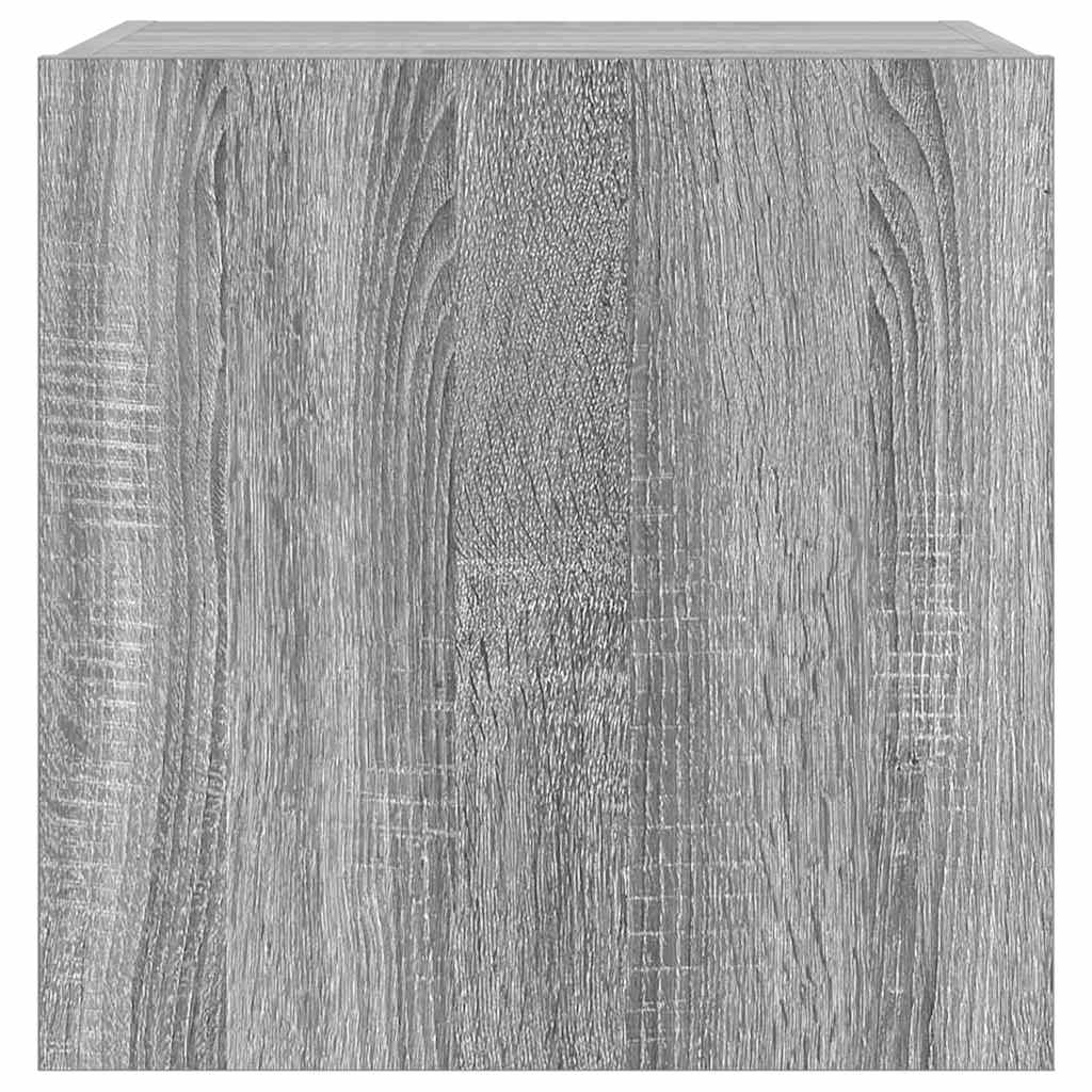 TV-Wandschränke mit LED-Leuchten 2Stk. Grau Sonoma 40,5x35x40cm