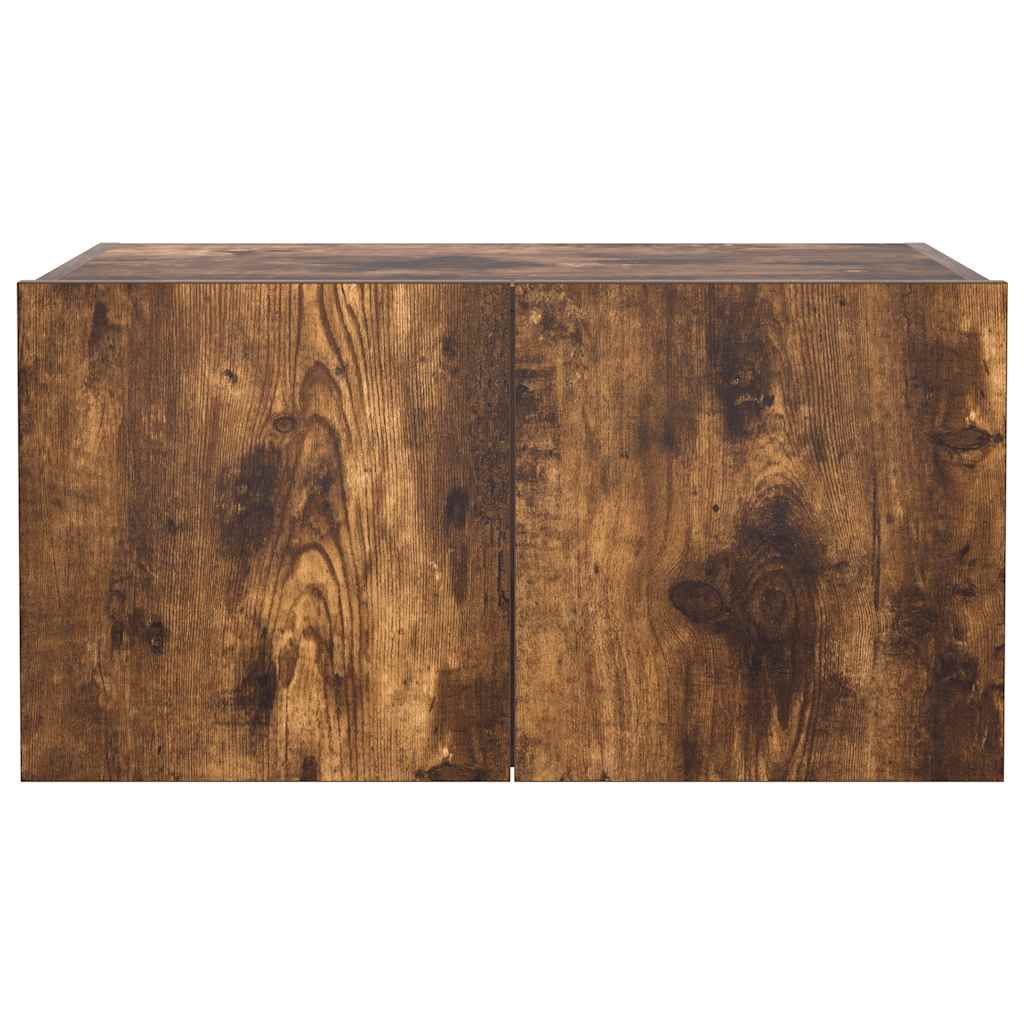 TV-Wandschrank mit LED-Leuchten Räuchereiche 60x35x31 cm