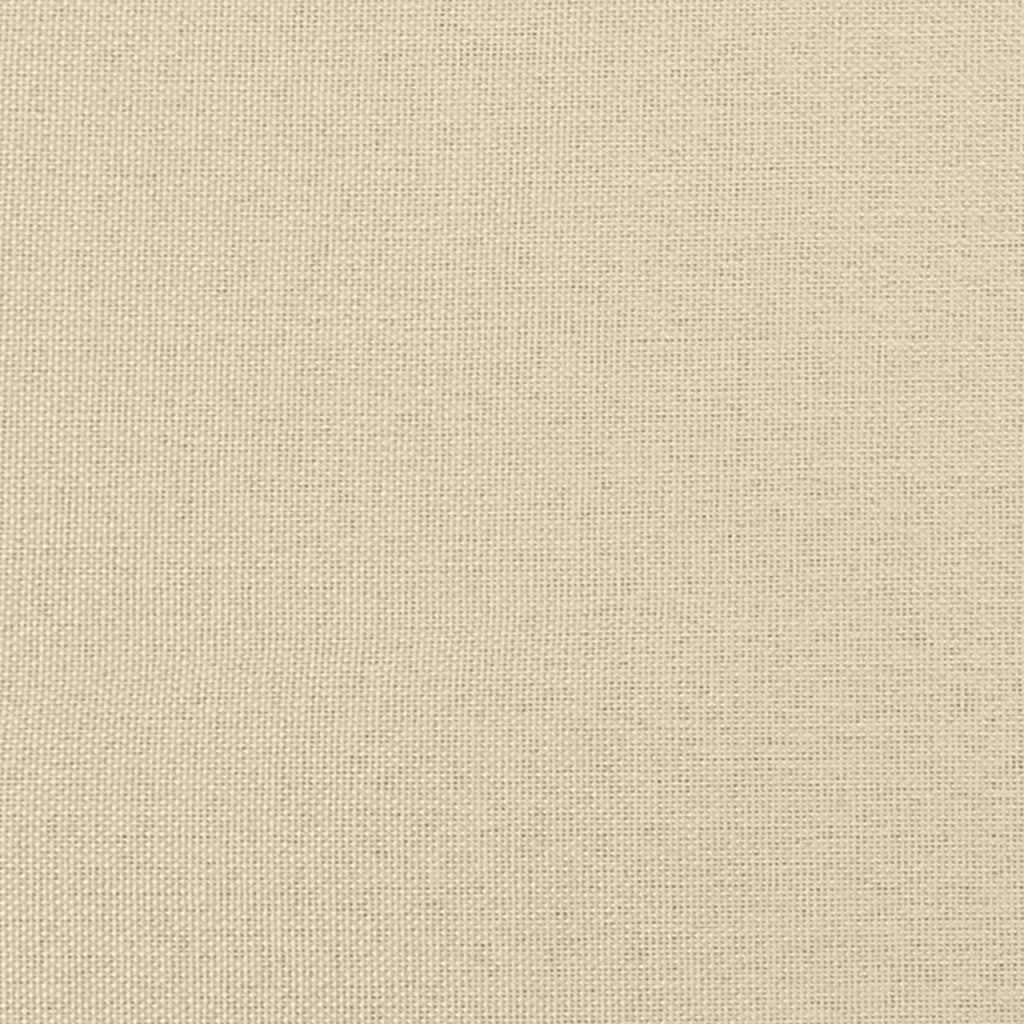 Bettgestell mit Kopfteil "Dover" Creme 90x190 cm Stoff