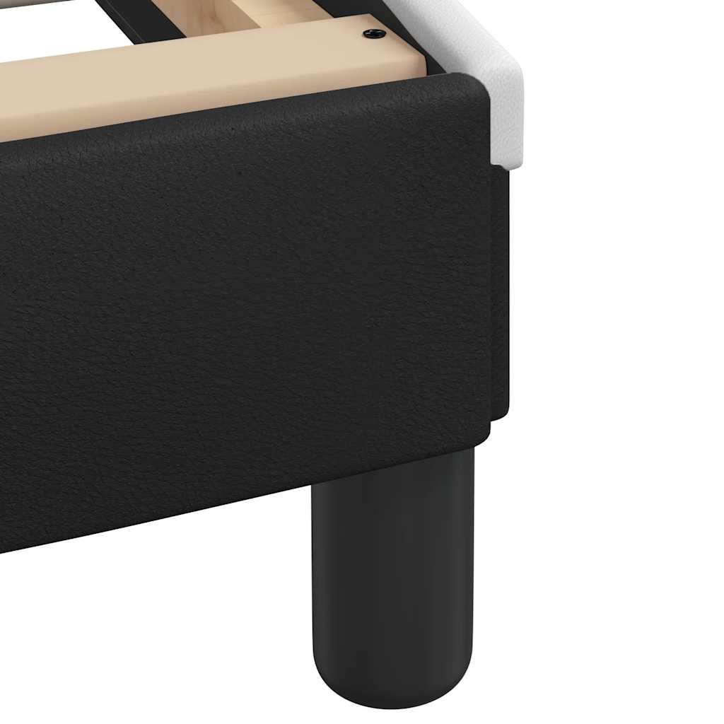 Bettgestell "Dover" Schwarz und Weiß 140x200 cm Kunstleder