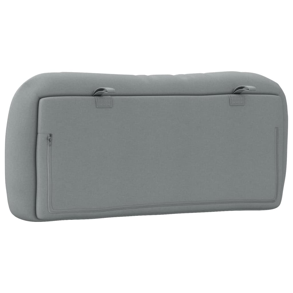 Kopfteil-Kissen "Hvar" Hellgrau 90 cm Stoff