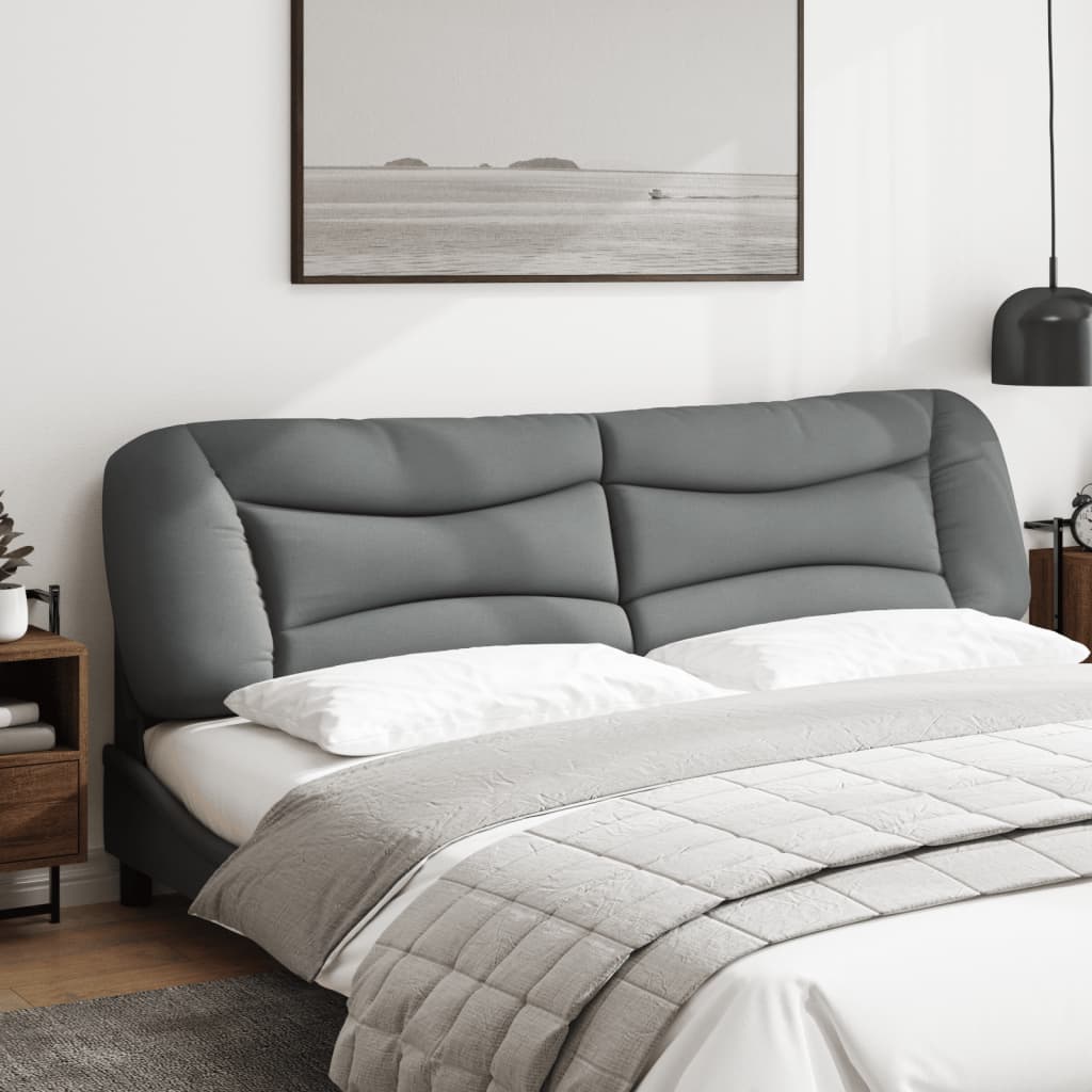 Kopfteil-Kissen "Hvar" Hellgrau 200 cm Stoff