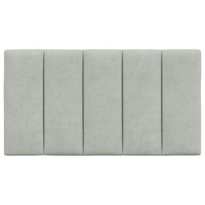 Kopfteil-Kissen "Hanko" Hellgrau 80 cm Samt