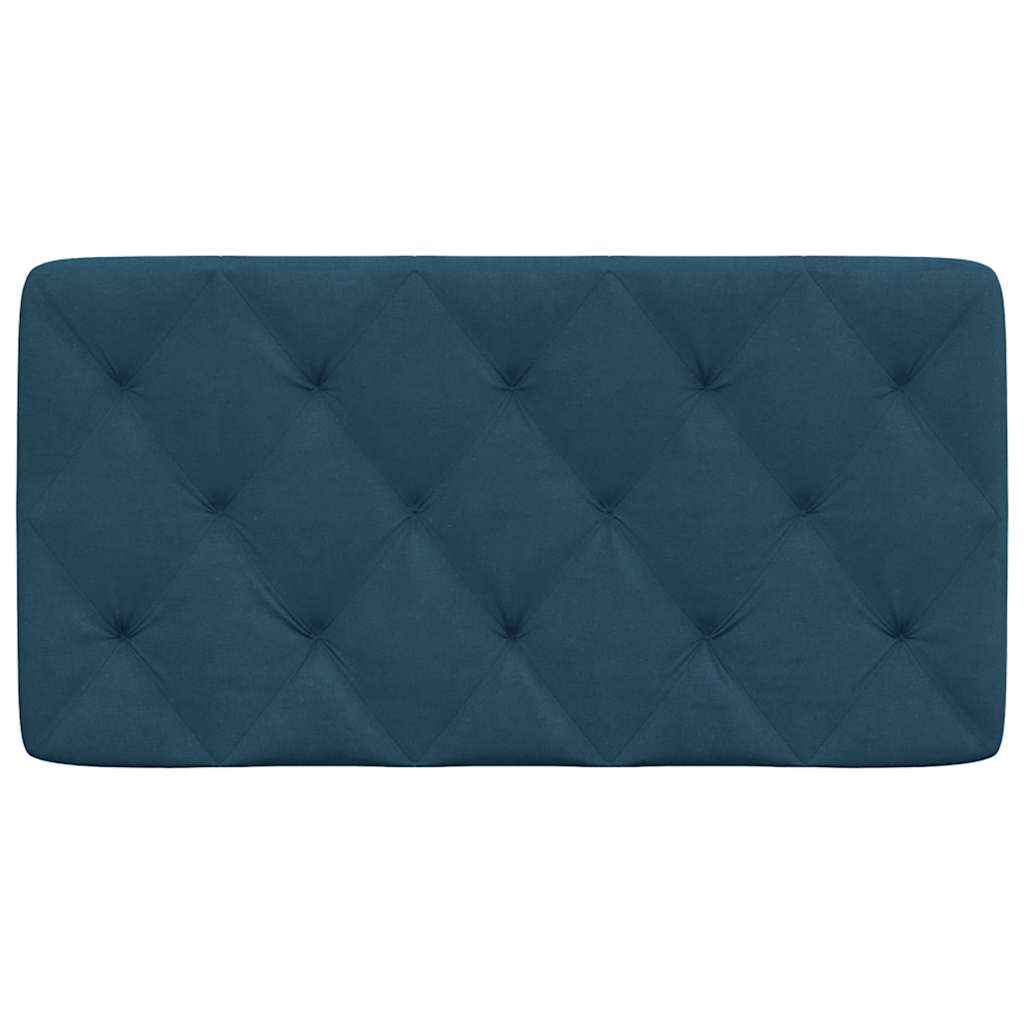 Kopfteil-Kissen Blau 100 cm Samt