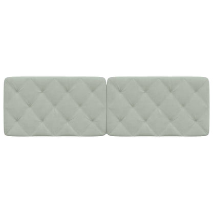 Kopfteil-Kissen Hellgrau 160 cm Samt