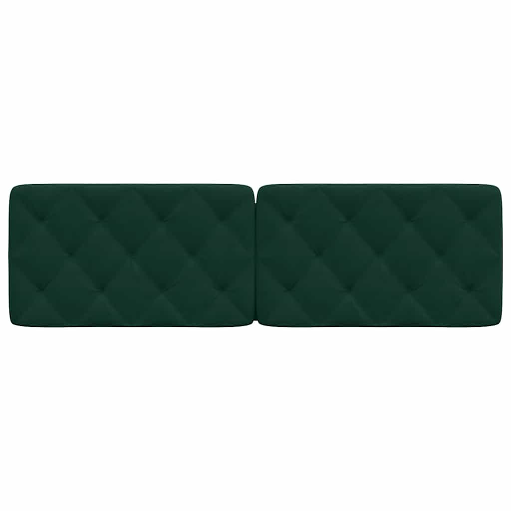Kopfteil-Kissen Dunkelgrün 160 cm Samt