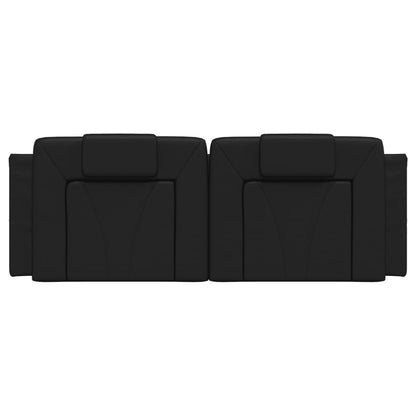 Kopfteil-Kissen "Viana" Schwarz 140 cm Kunstleder