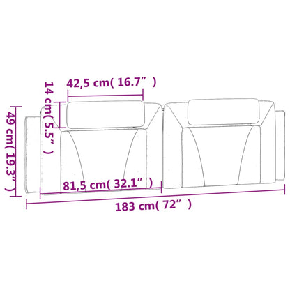 Kopfteil-Kissen "Viana" Weiß 183 cm Kunstleder