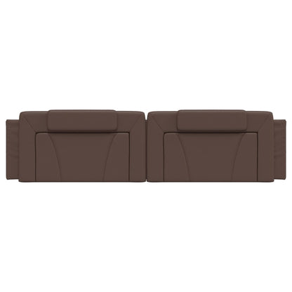 Kopfteil-Kissen "Viana" Braun 200 cm Kunstleder