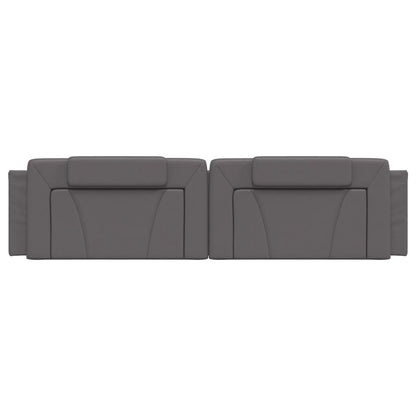 Kopfteil-Kissen "Viana" Grau 200 cm Kunstleder