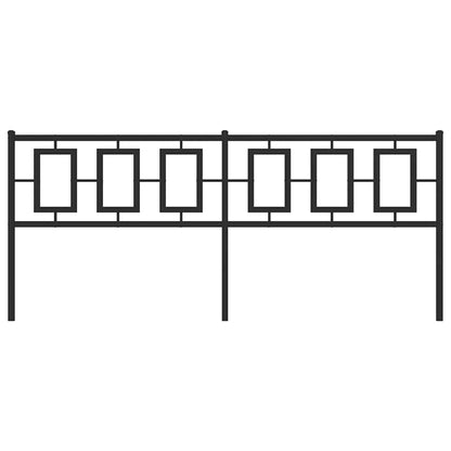Ersatz-Kopfteil Metall Schwarz 200 cm