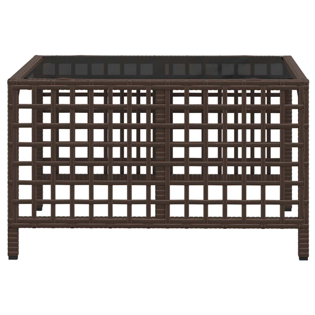 3-teiliges Ecksofa-Set für den Garten mit Kissen, braun, Polyrattan