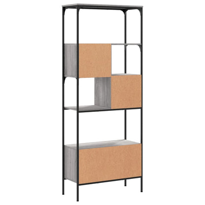 Bücherregal 5 Böden Grau Sonoma 76x33x188,5 cm Holzwerkstoff