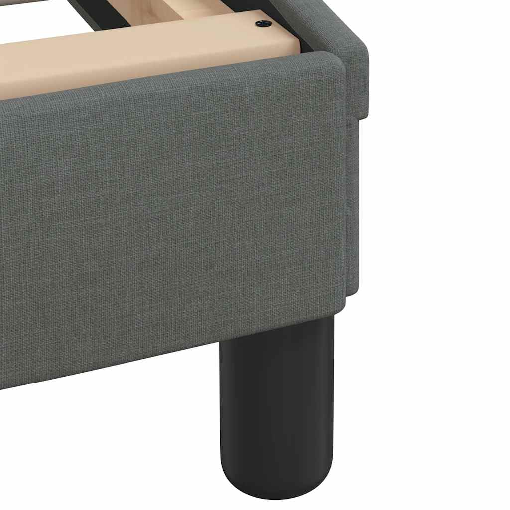 Bettgestell ohne Matratze "Hvar" Dunkelgrau 160x200 cm Stoff