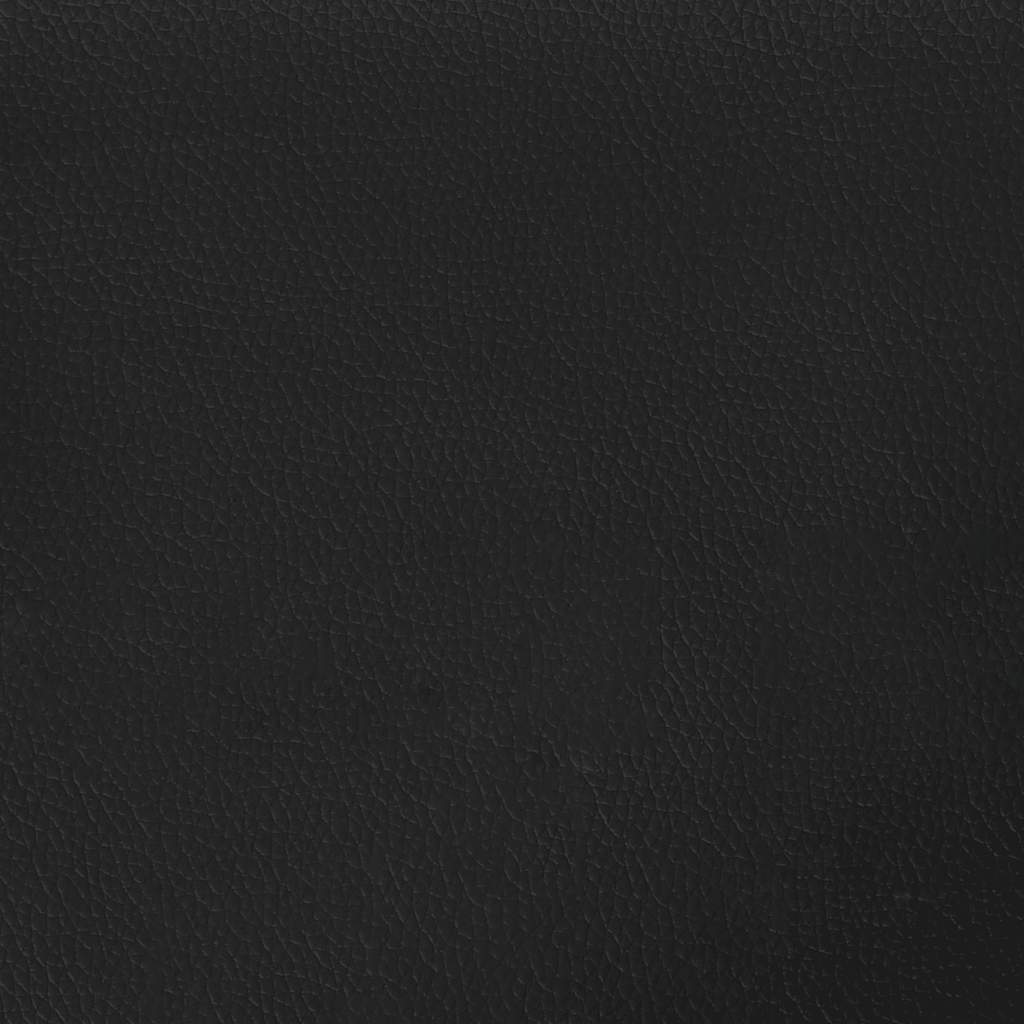 Bettgestell ohne Matratze "Hvar" Schwarz 120x200 cm Kunstleder