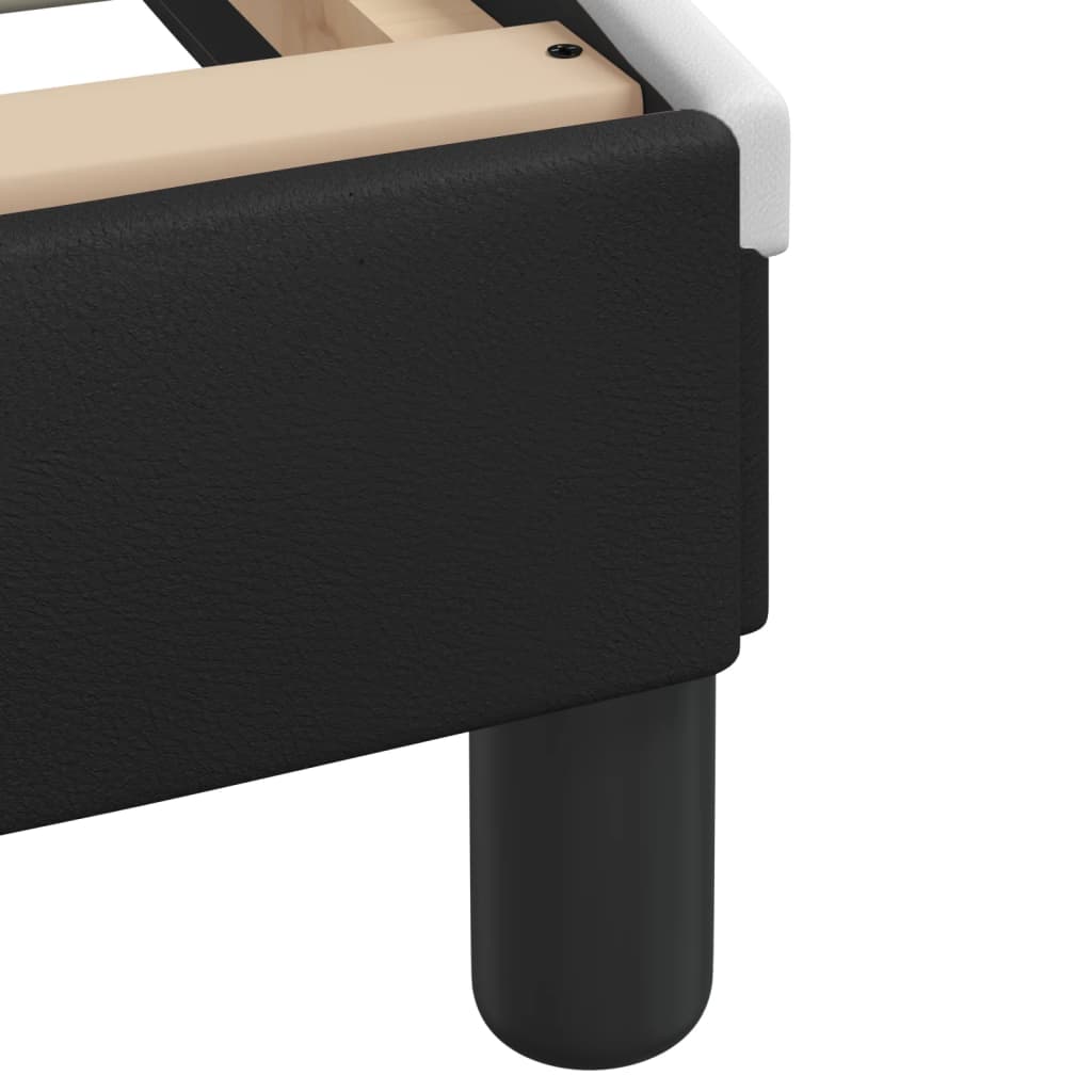 Bett mit Matratze "Zadar" Schwarz und Weiß 160x200 cm Kunstleder