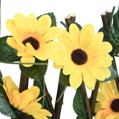 Rankgitter mit Künstlichem Efeu Erweiterbar Gelb 180x20 cm