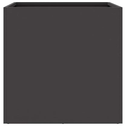 Pflanzkübel Schwarz 42x40x39 cm Stahl