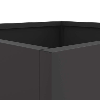 Pflanzkübel Schwarz 42x40x39 cm Stahl