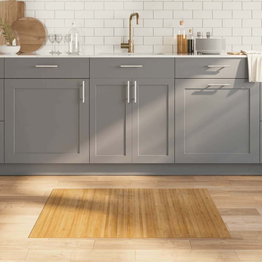 Teppich Rechteckig Natur 70x100 cm Bambus