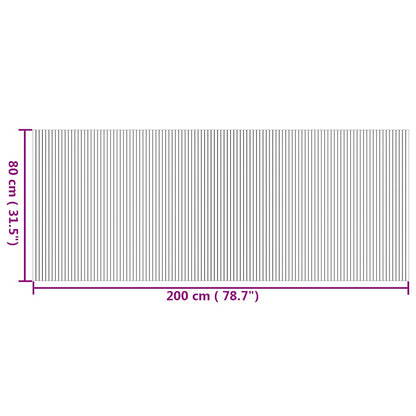 Teppich Rechteckig Natur 80x200 cm Bambus
