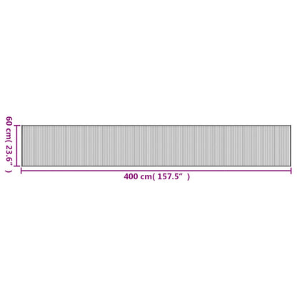 Teppich Rechteckig Braun 60x400 cm Bambus